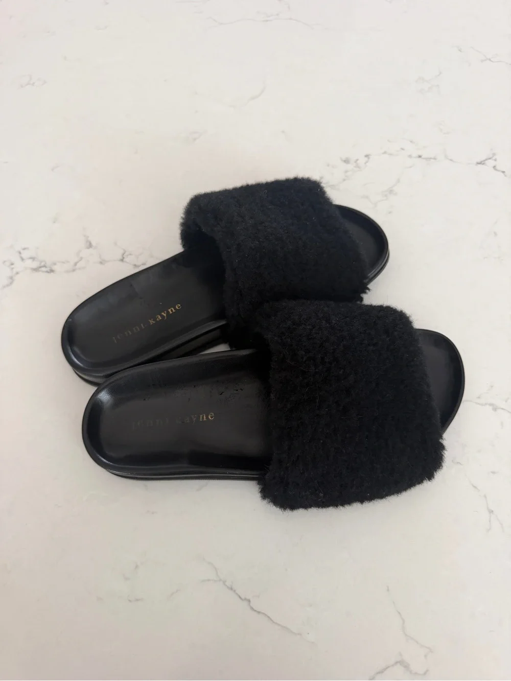 Jenni kayne shearling black slide